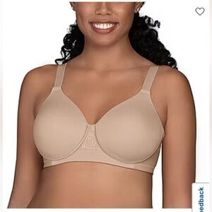 Vanity Fair Nude 38D Full Figure Beauty Back Smoother Wireless Bra 71380